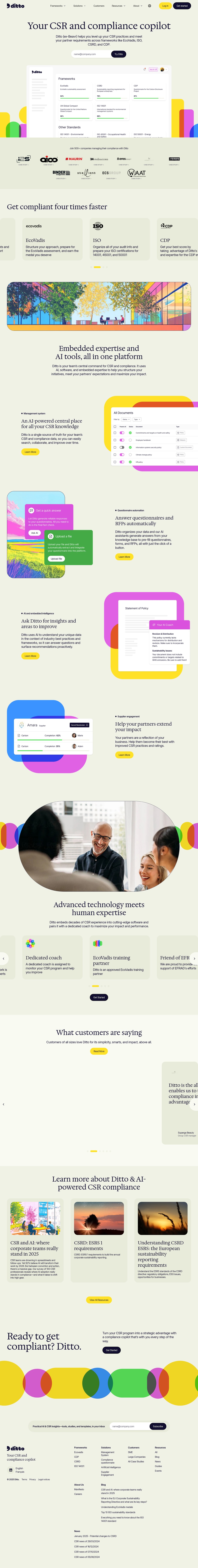 Ditto desktop landing page