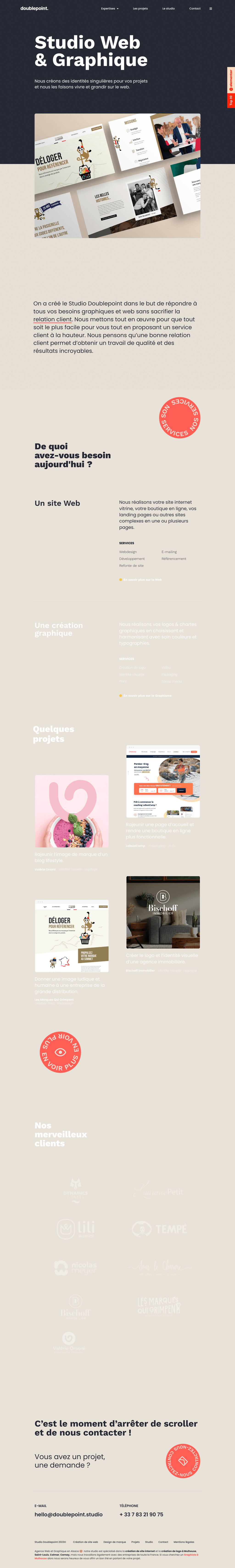 Double Point Studio desktop landing page