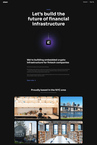 Eisen landing page