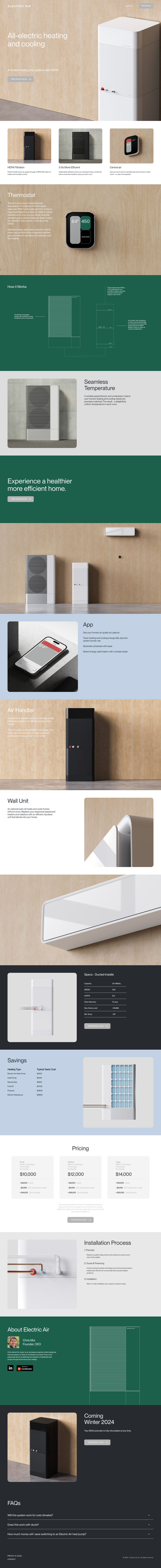 Electric desktop landing page