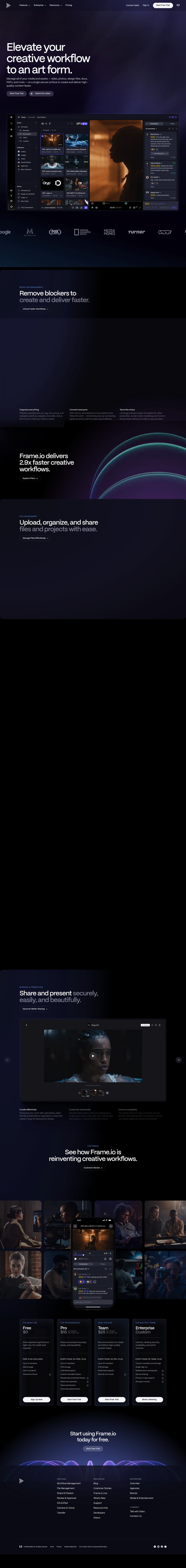 Elevate your creative workflow to an art form. desktop landing page