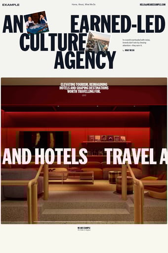 Example landing page