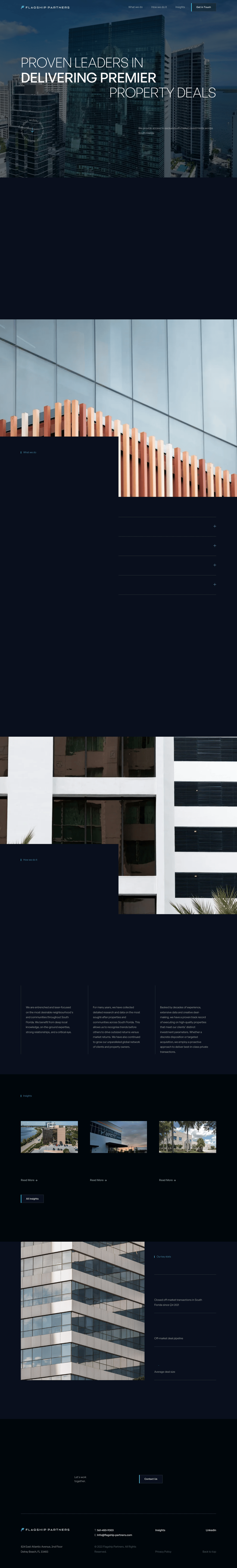 Flagship Partners desktop landing page