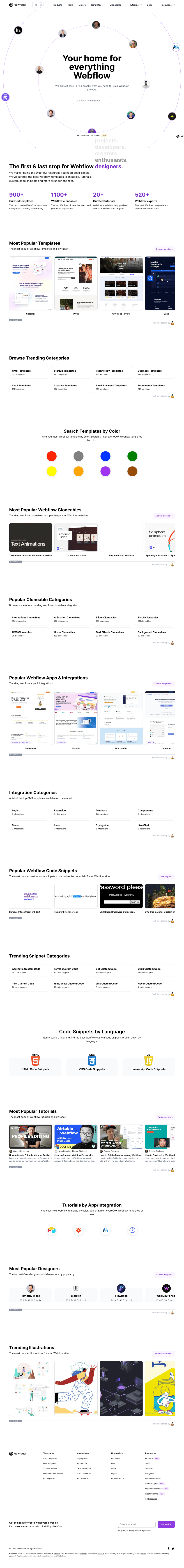 Flowradar desktop landing page