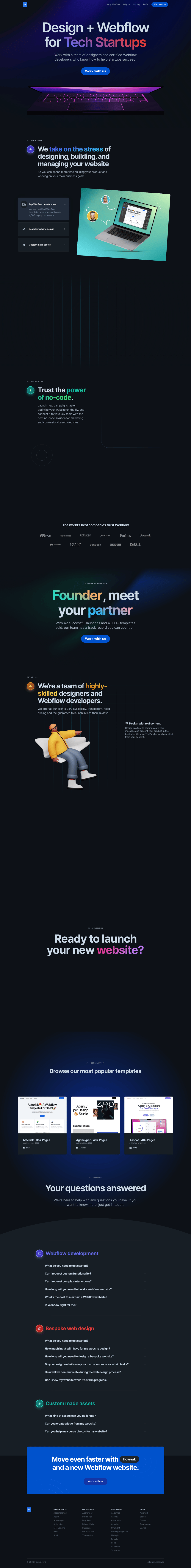 Flowyak desktop landing page