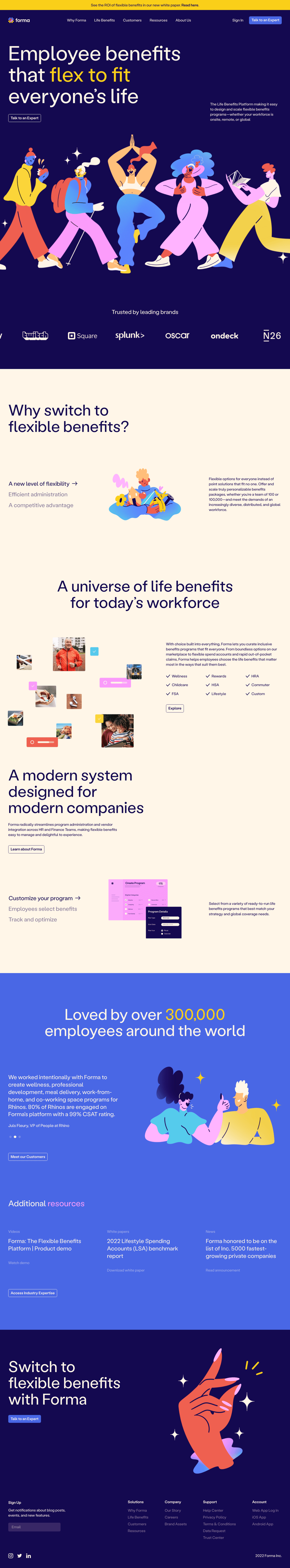 Forma desktop landing page