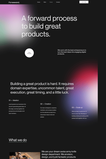 Forwwward Studio landing page