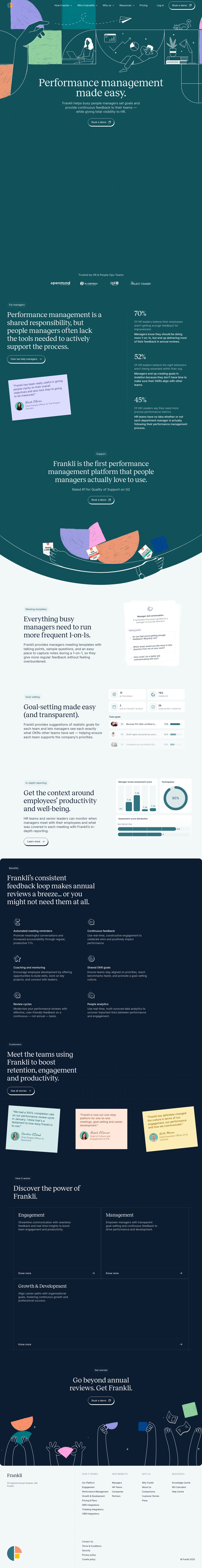 Frankli desktop landing page