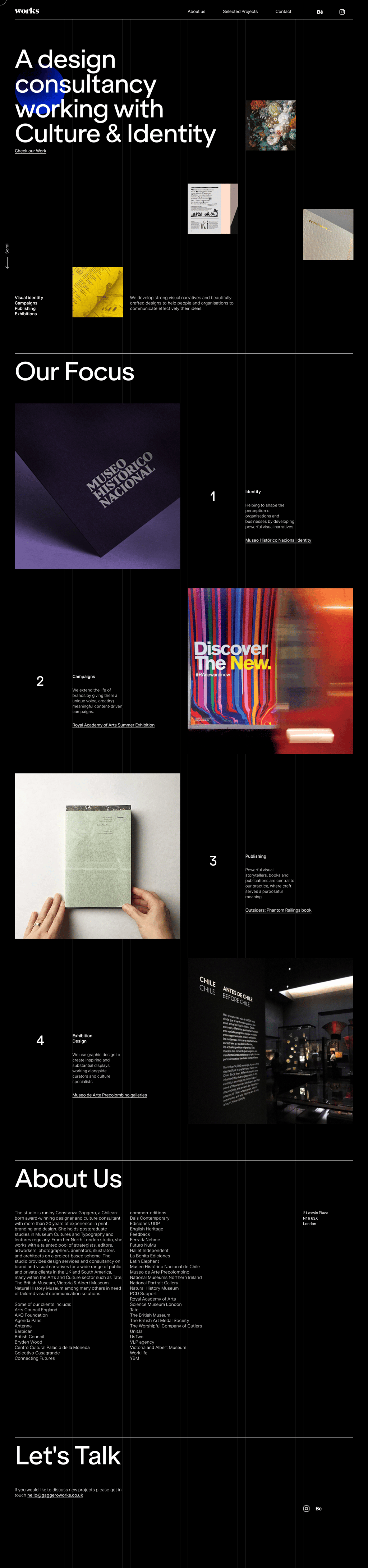 Gaggerworks desktop landing page