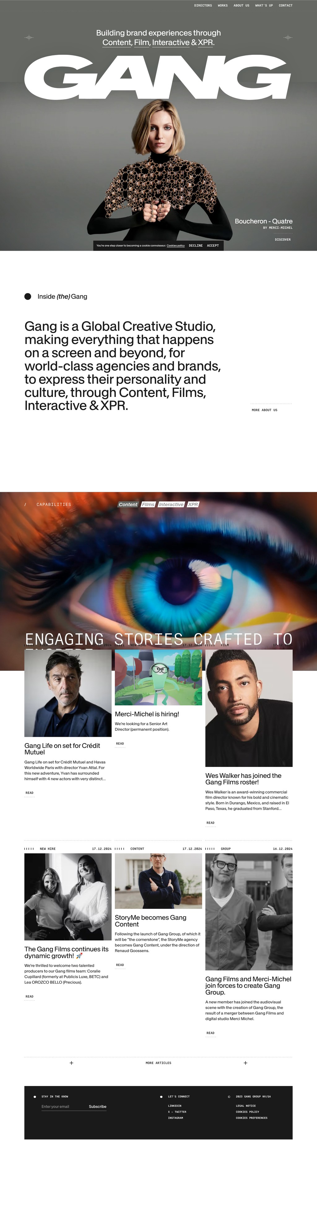 Gang desktop landing page