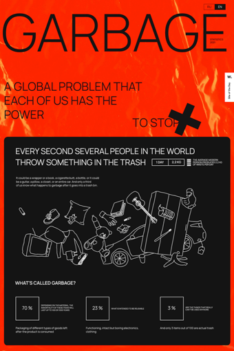 Garbage landing page