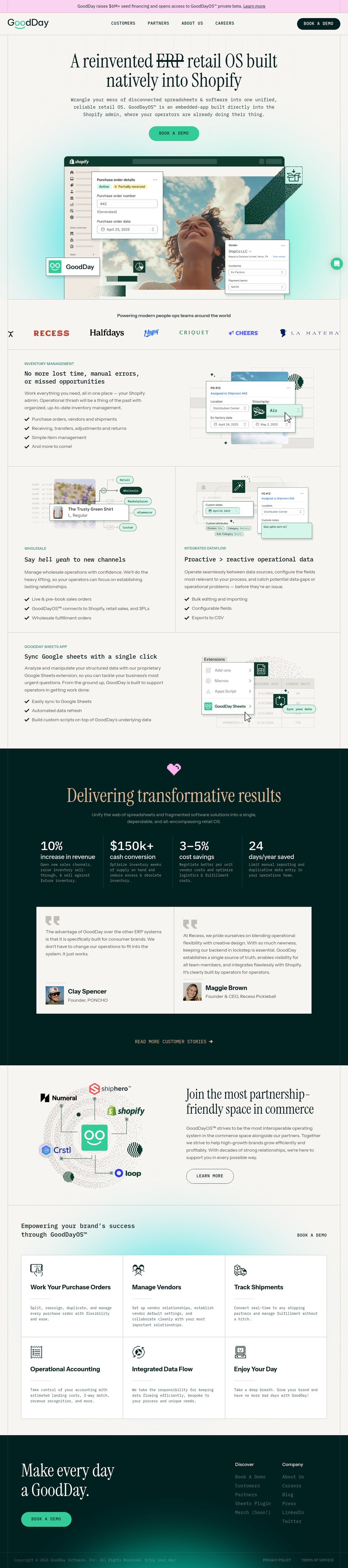 GoodDay Software desktop landing page