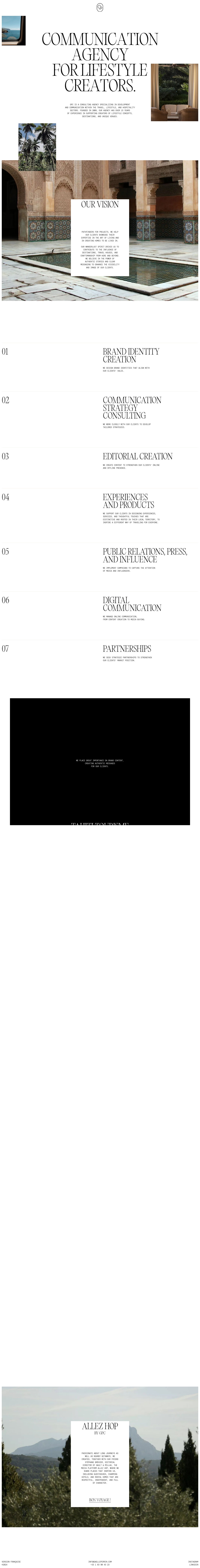 GP Communication desktop landing page