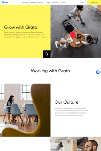 Grata landing page