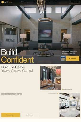 Home landing page
