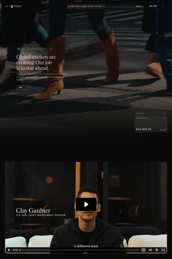 Home landing page