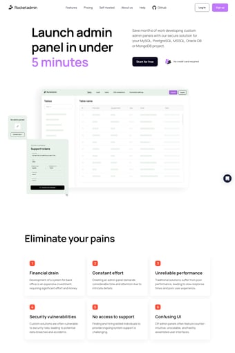 Home landing page