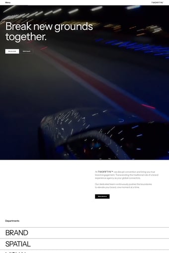 Home landing page