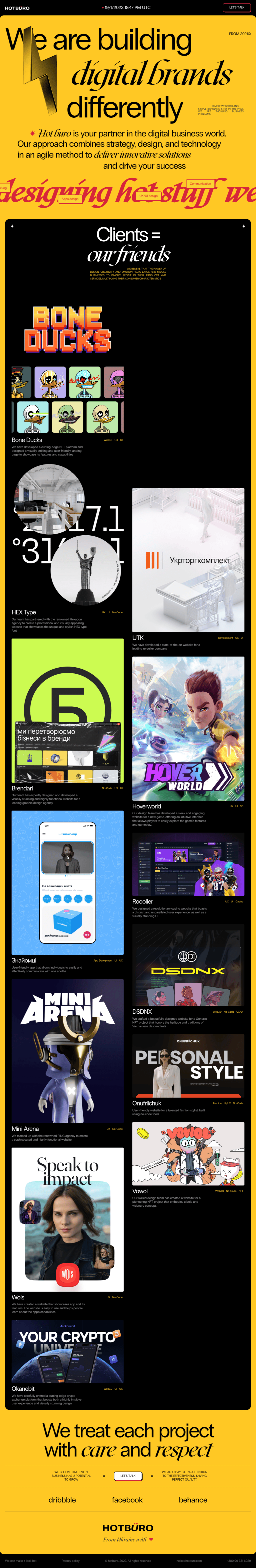 Hot buro desktop landing page