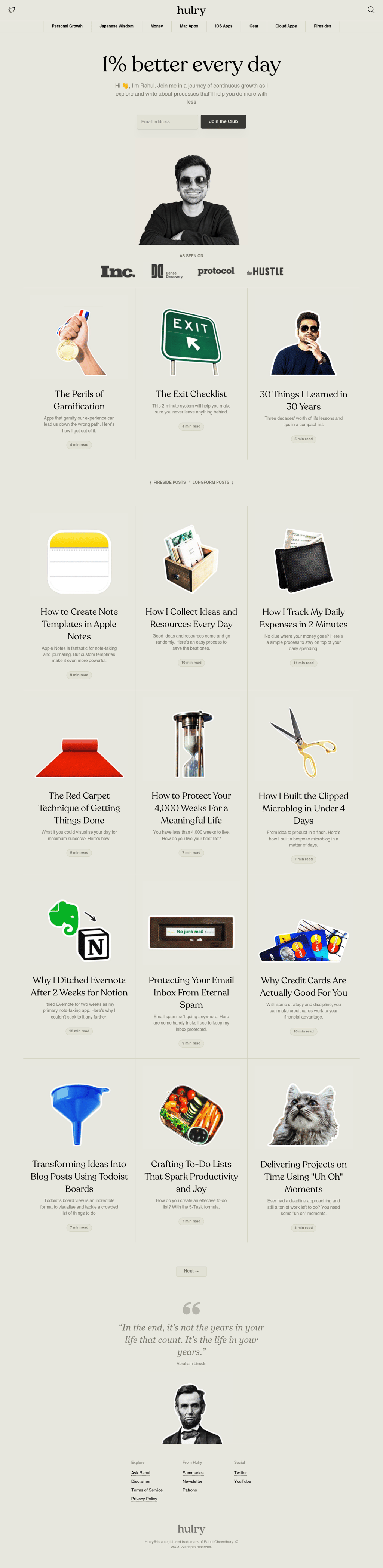 Hulry desktop landing page