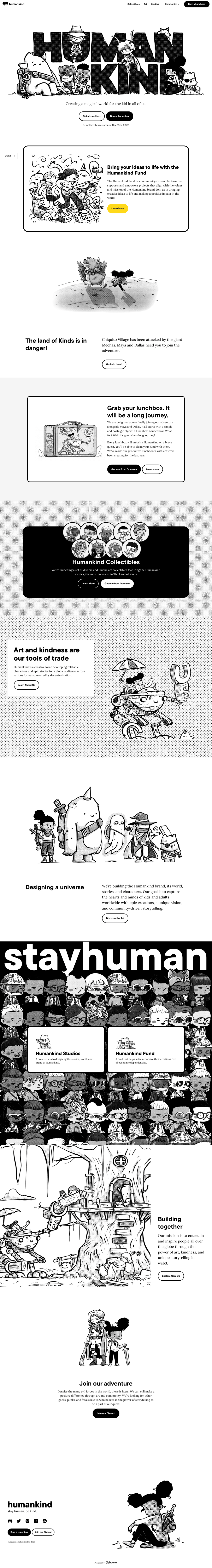 Humankind desktop landing page