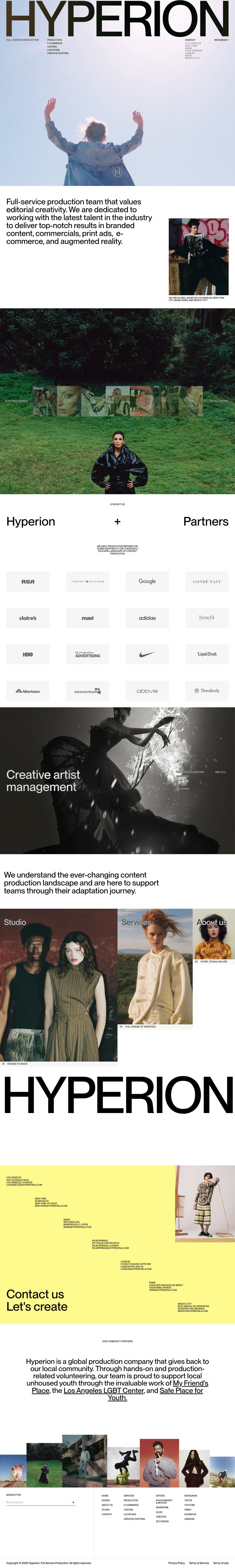 Hyperion desktop landing page