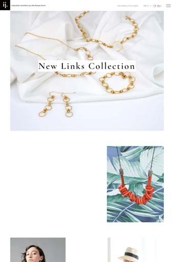 Industrial Jewellery landing page