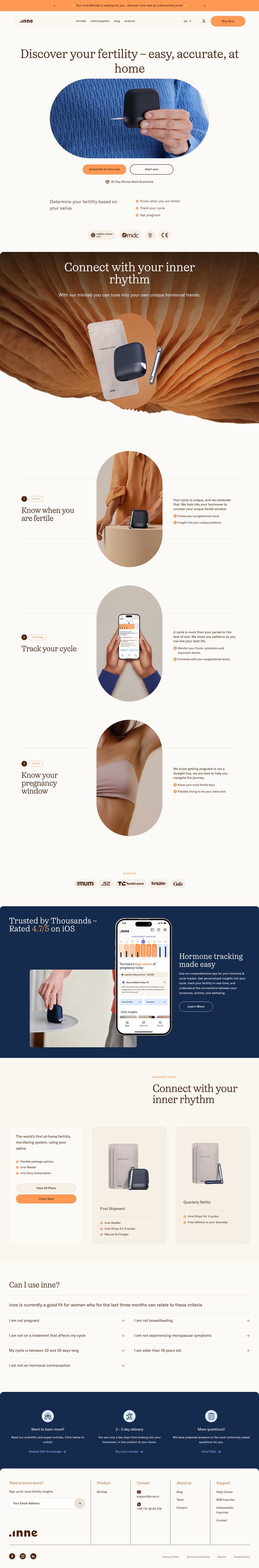 Inne desktop landing page