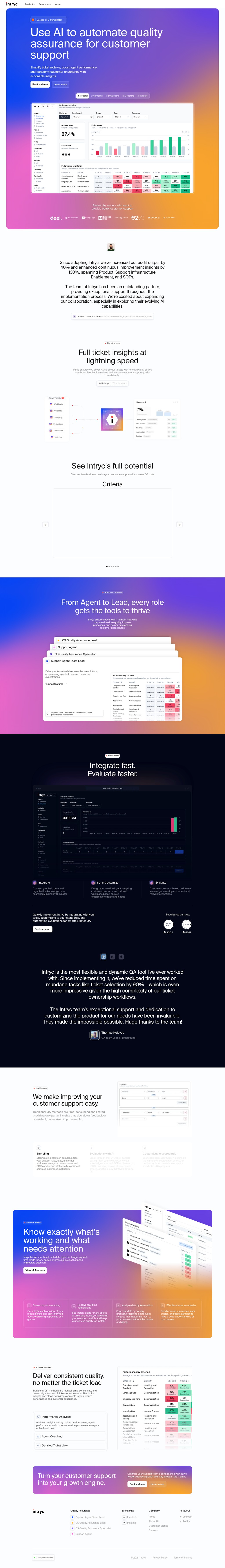 Intryc desktop landing page