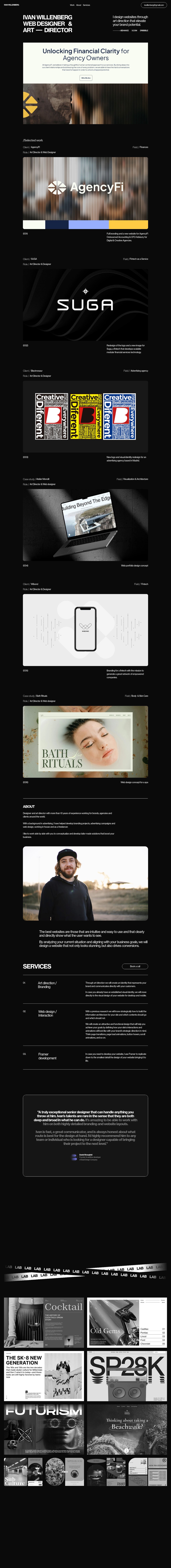 Iván Willenberg desktop landing page