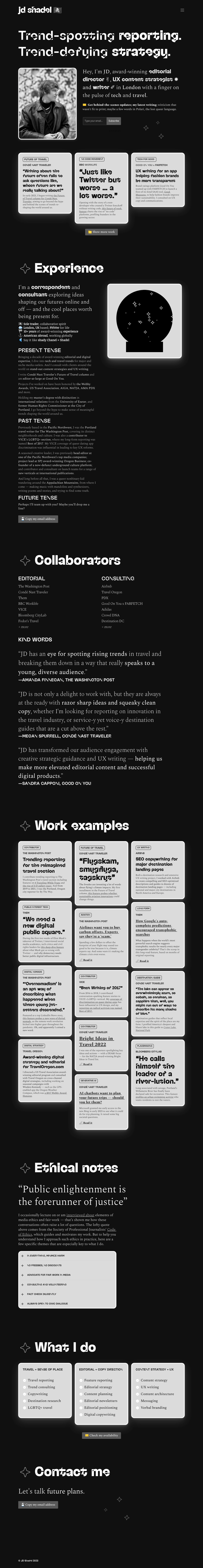 Jdshadel desktop landing page