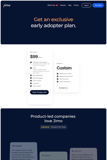 Jimo (Techstars NYC '22) landing page
