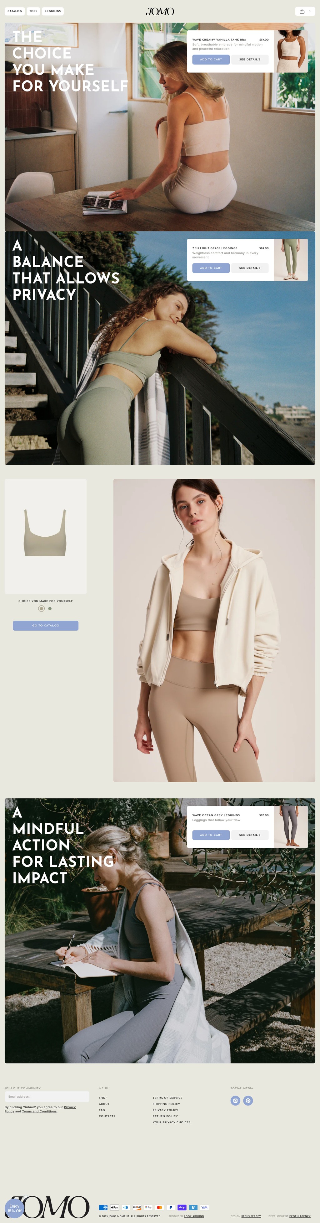 Jomo Moment desktop landing page