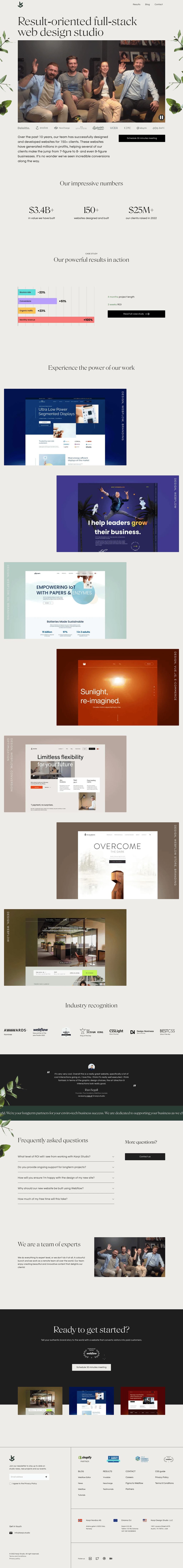 Karpi Studio desktop landing page