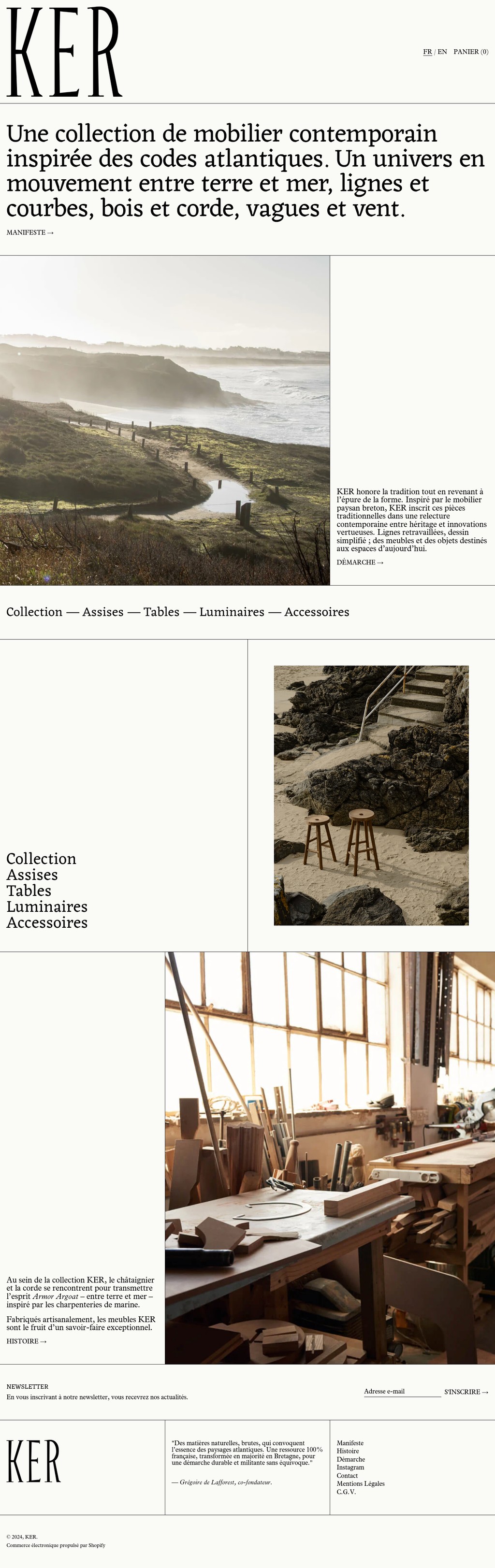 KER . Maison Iodée desktop landing page