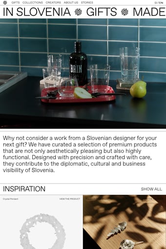 Kolekcije • Darila • MadeinSlovenia landing page