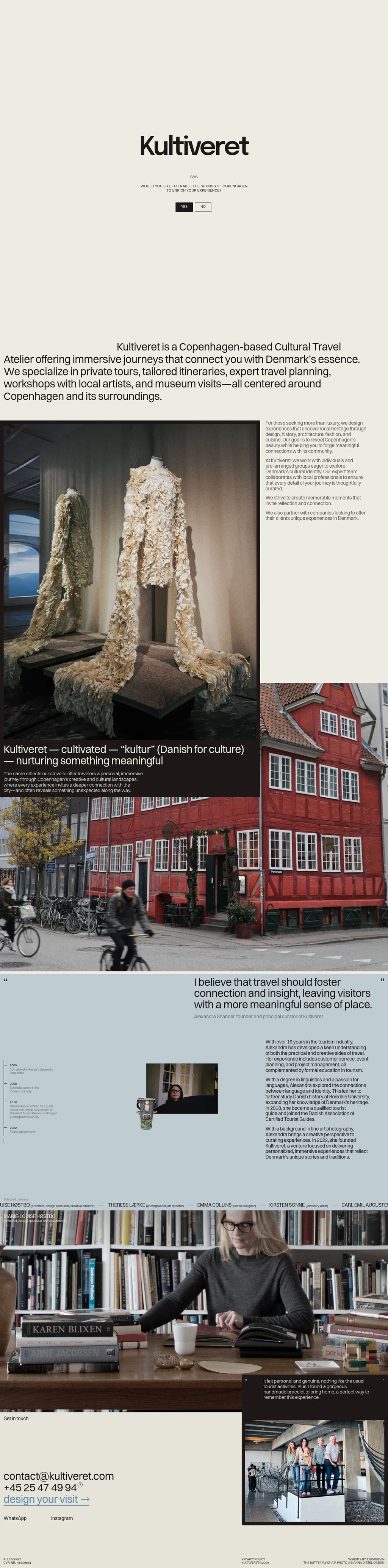 Kultiveret desktop landing page