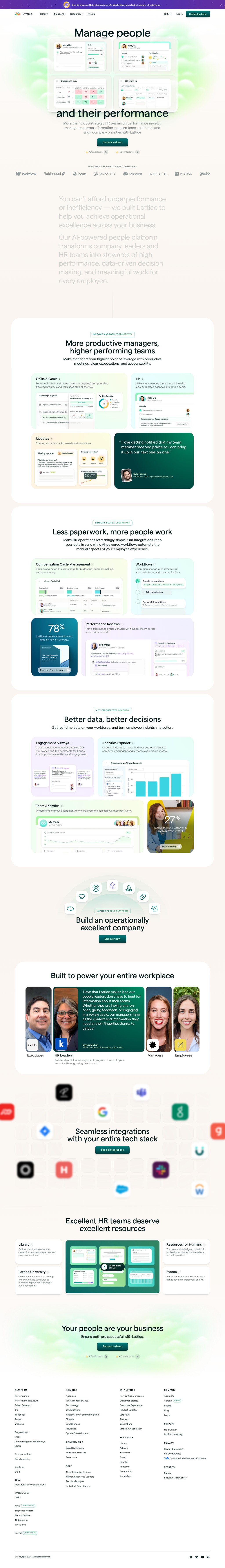Lattice desktop landing page