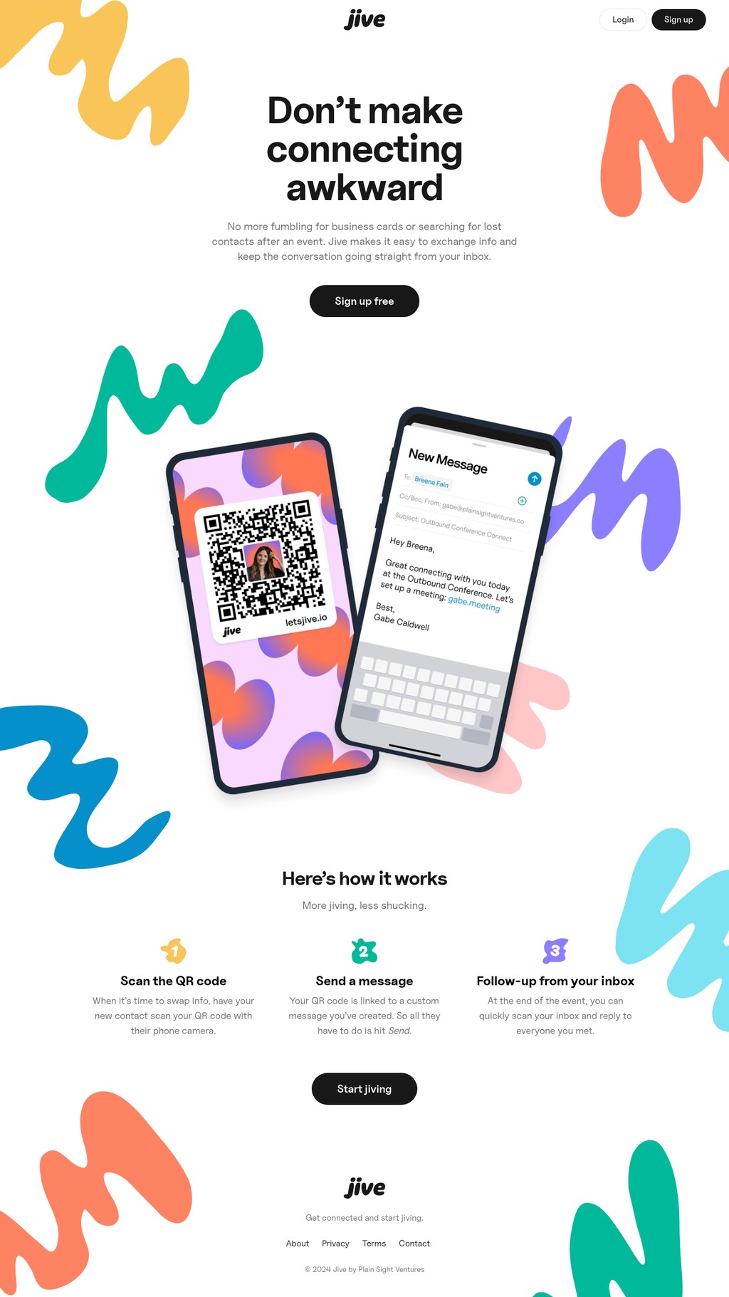 Let's Jive desktop landing page