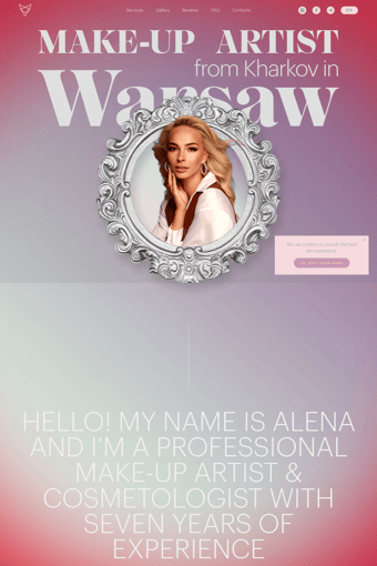 Makeup Warsaw landing page