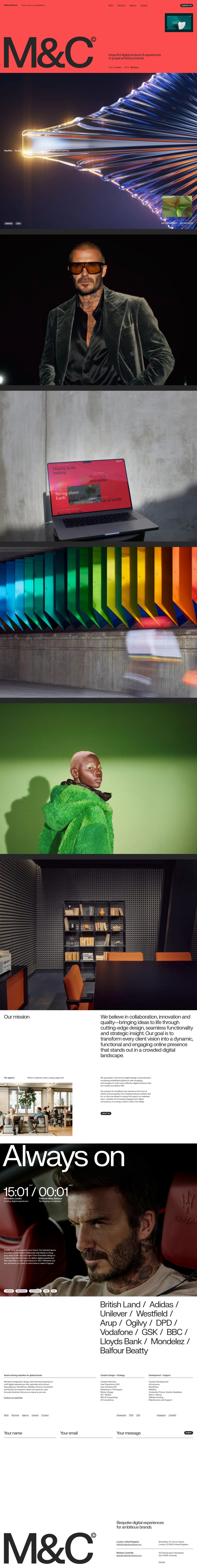 Mallard & Claret desktop landing page