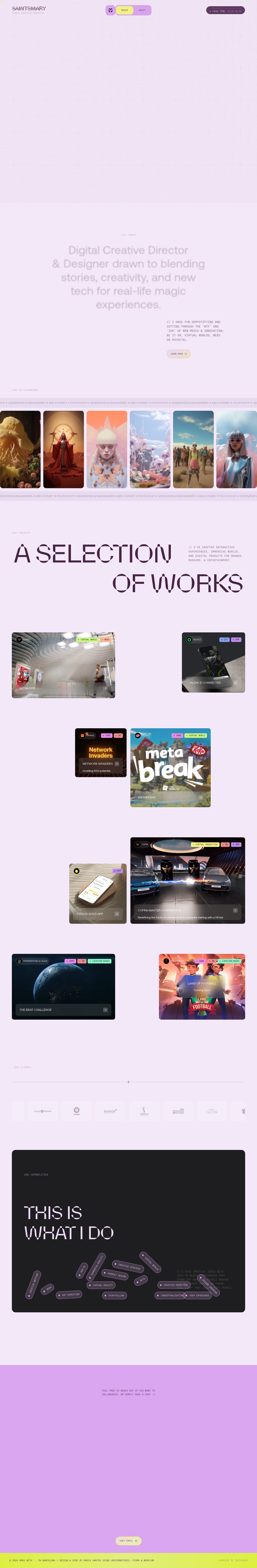 Maria Santos :: Digital Creative Director desktop landing page