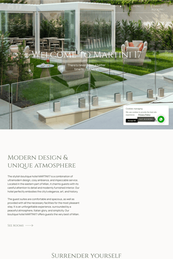 Martini17 landing page