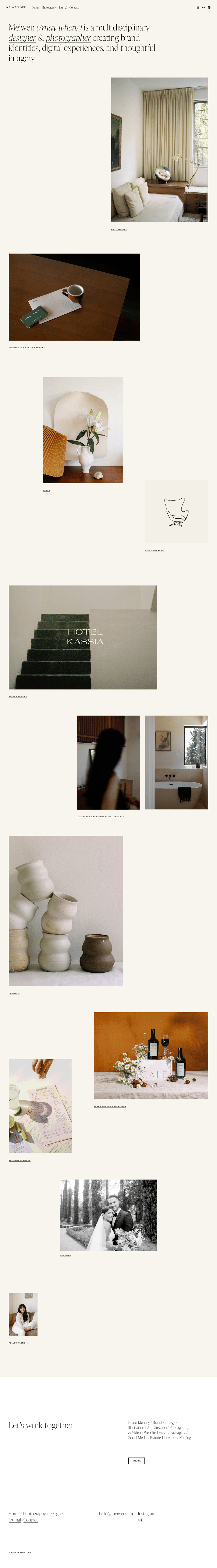 Meiwen desktop landing page