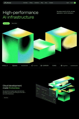 Modal: High landing page