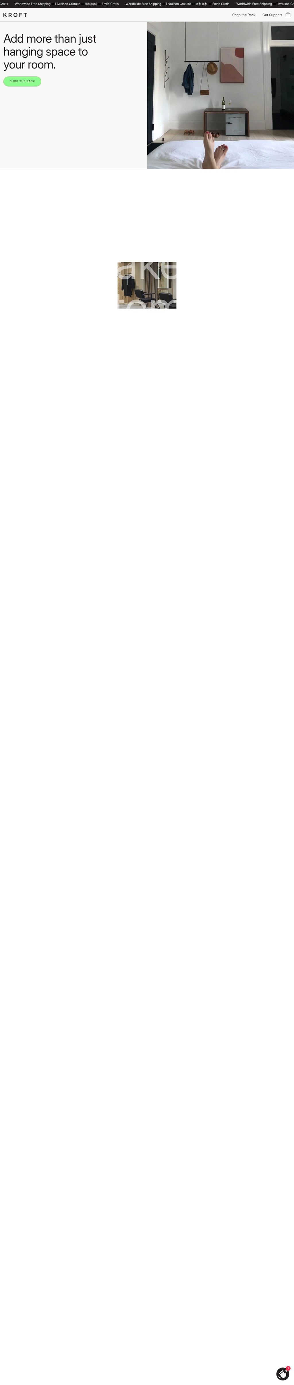 Modern Hanging Clothing Racks desktop landing page