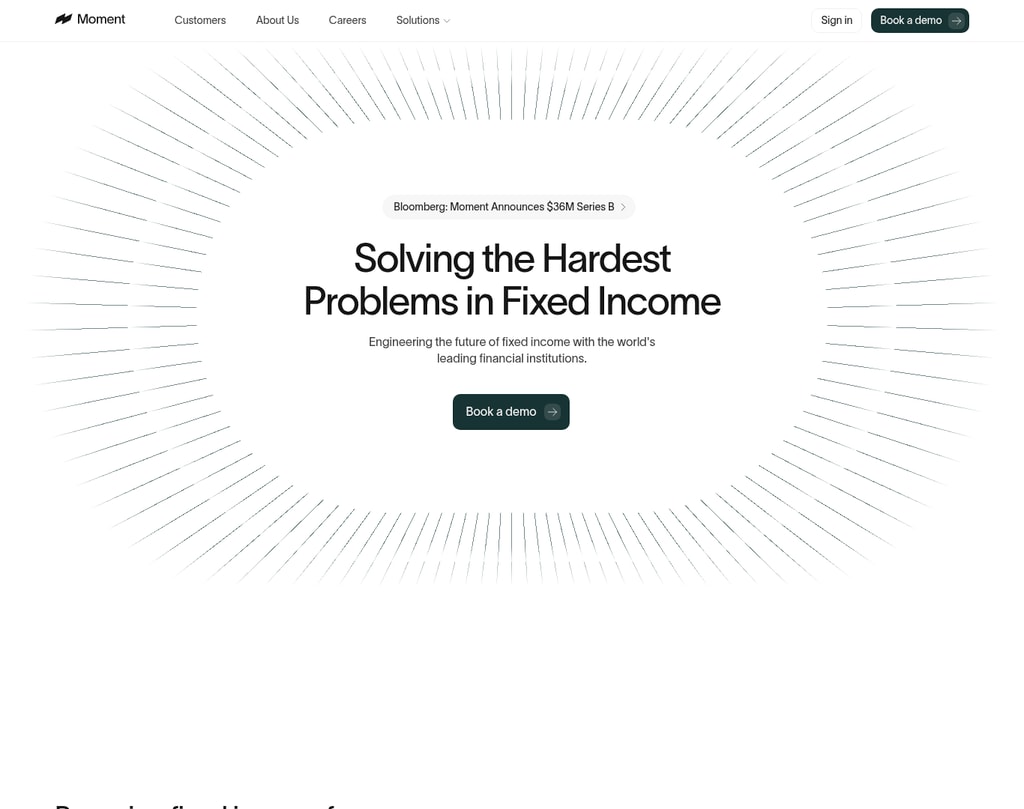 Moment desktop landing page