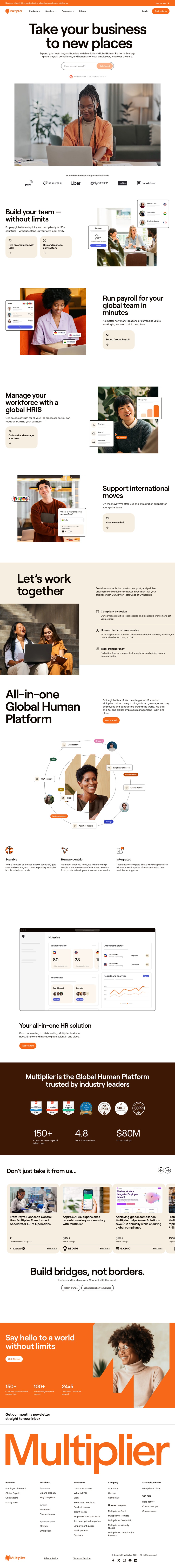 Multiplier desktop landing page