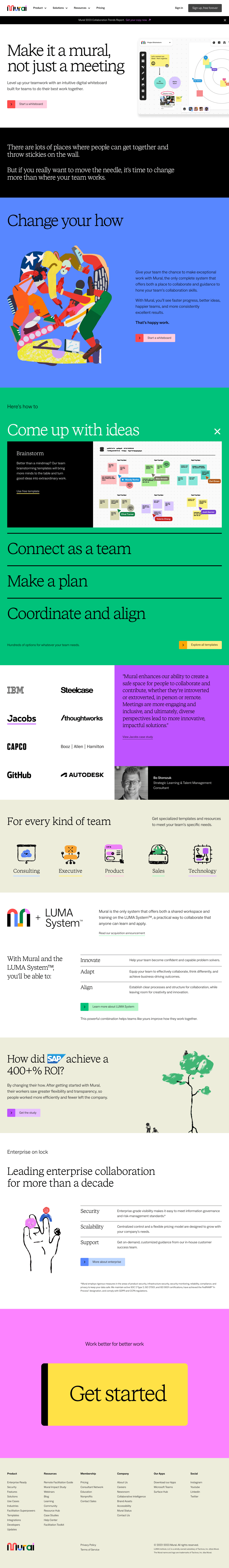 Mural desktop landing page