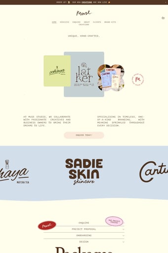 Muse Design Studio landing page